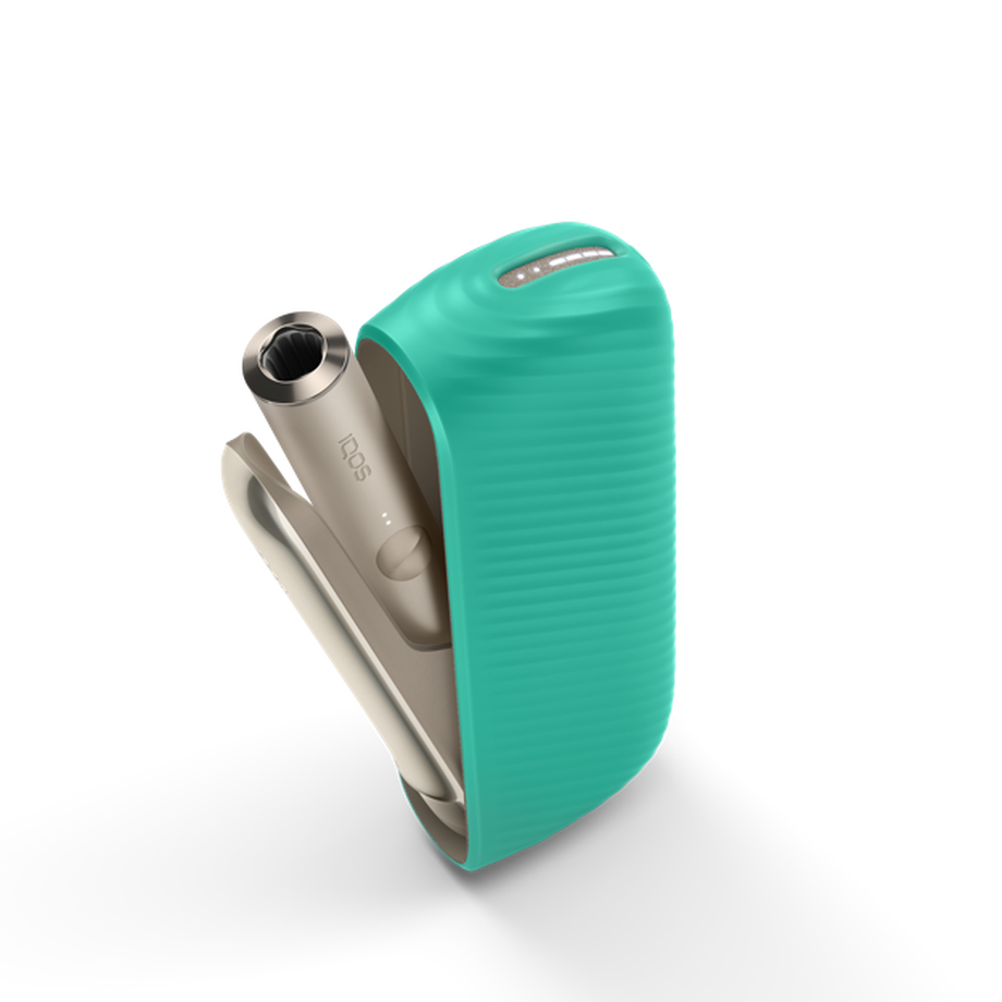 ILUMA SLEEVE TINTED TEAL, Tinted Teal Access to your Holder is easy even when your Pocket Charger is covered by a Sleeve.